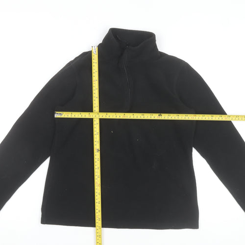 Mountain Warehouse Boys Black Fleece 1/4 Zip Pullover Sweatshirt Size S