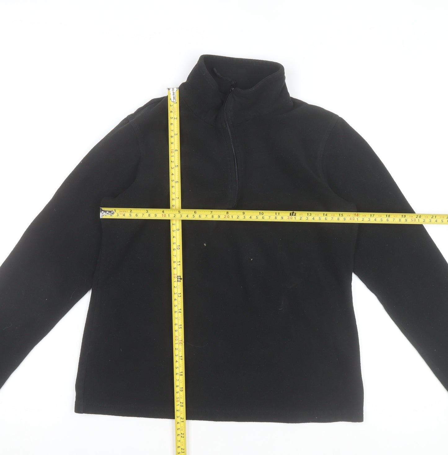 Mountain Warehouse Boys Black Fleece 1/4 Zip Pullover Sweatshirt Size S