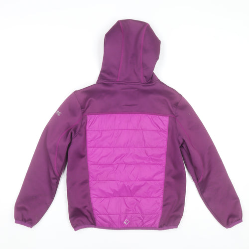 Regatta Girls Purple Hooded Softshell Puffer Jacket 9-10 Years