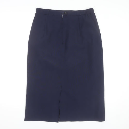 Lavalo Trevi Women's Blue Midi Pencil Skirt Size 12 Workwear