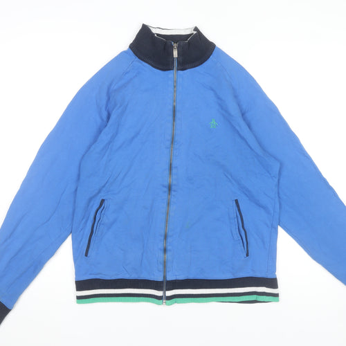 Original Penguin Men's Blue Full Zip Cotton Sweatshirt L