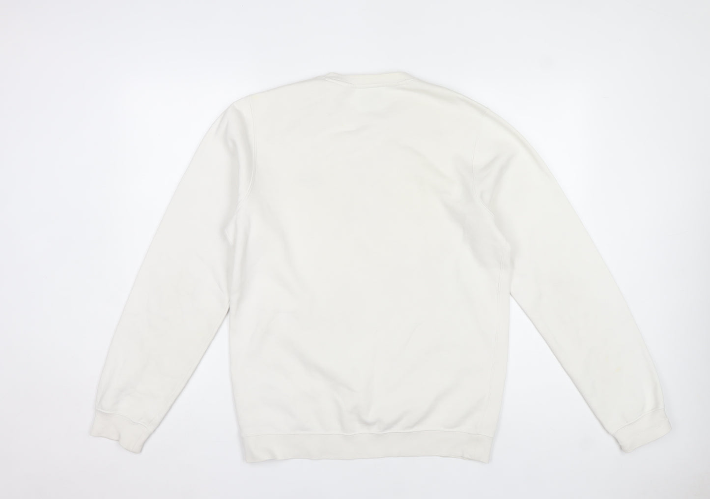 Nike Women’s White Small Pullover Sweatshirt Cotton Blend Crew Neck