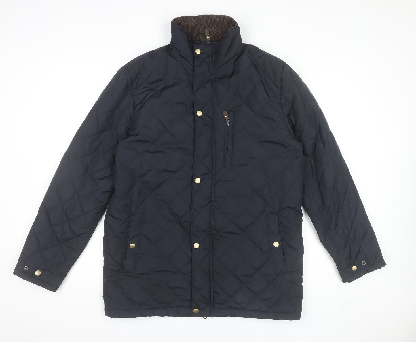 Target Dry Men's Blue Quilted Mid-Length Jacket M