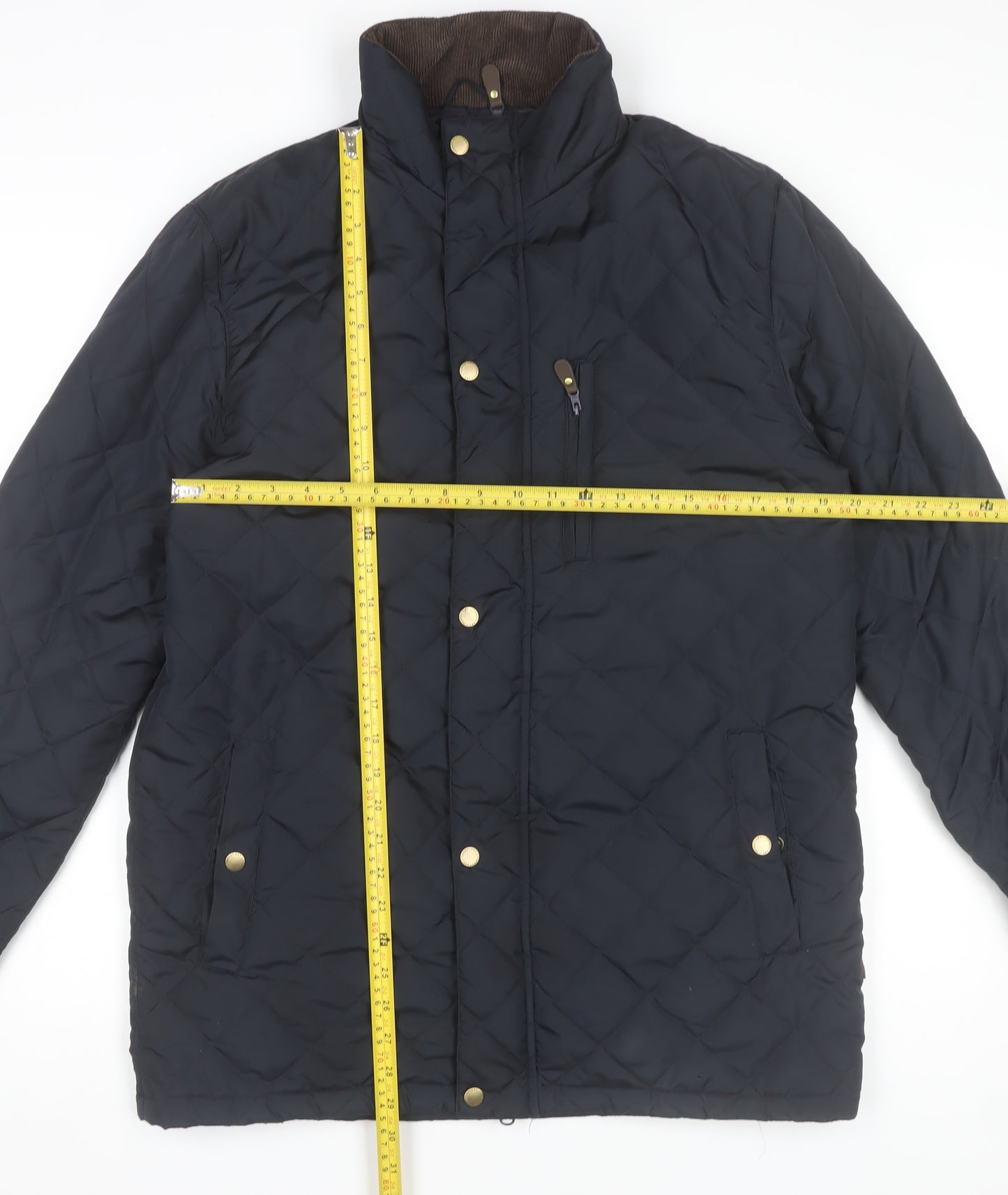 Target Dry Men's Blue Quilted Mid-Length Jacket M