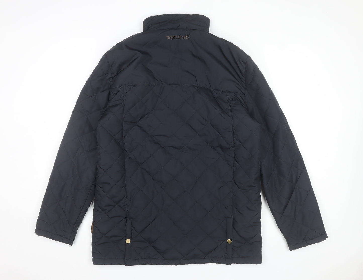 Target Dry Men's Blue Quilted Mid-Length Jacket M