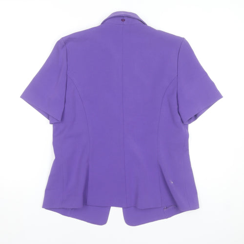 Debenhams Classics Women's Purple Short Sleeve Blazer Size 14