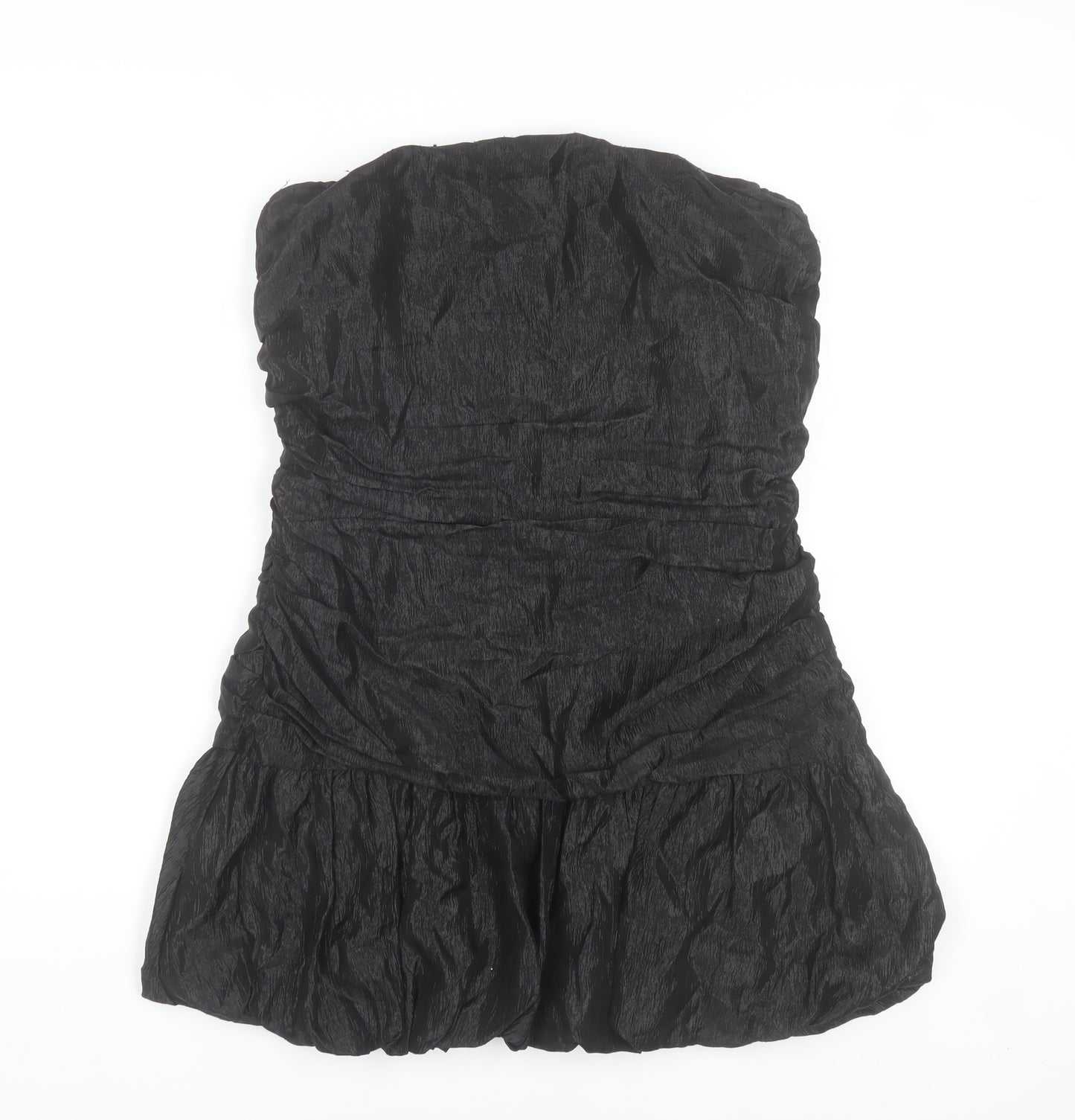 Mango Women's Black Strapless Bodycon Short Dress Size 10