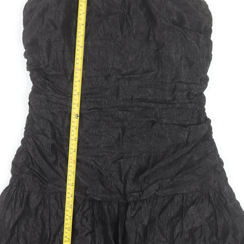 Mango Women's Black Strapless Bodycon Short Dress Size 10