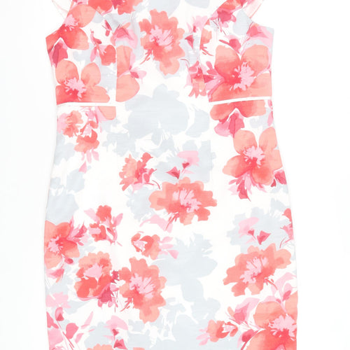 Anna Rose Womens Multicoloured Floral Sheath Dress Size 12