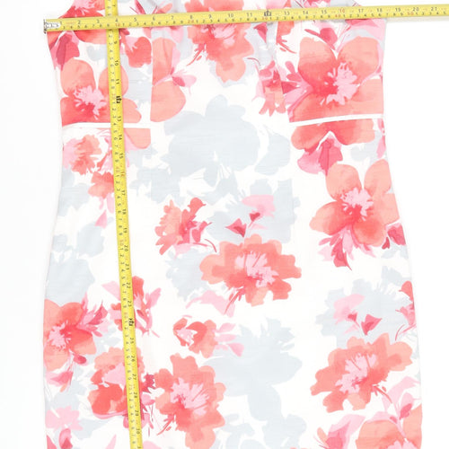 Anna Rose Womens Multicoloured Floral Sheath Dress Size 12