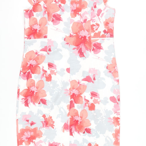 Anna Rose Womens Multicoloured Floral Sheath Dress Size 12