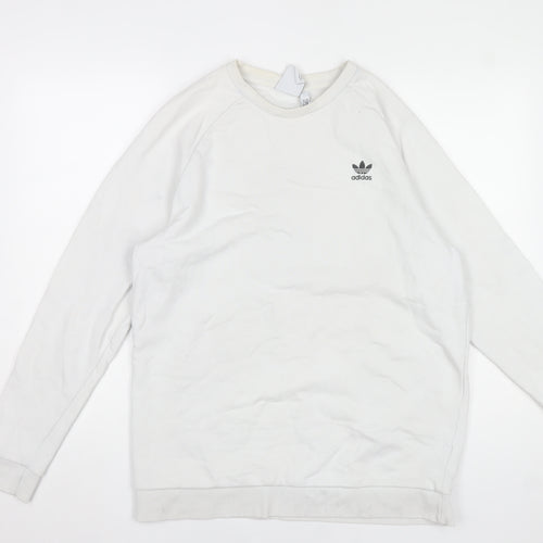 Adidas Men's White Long Sleeve Pullover Sweatshirt Size L