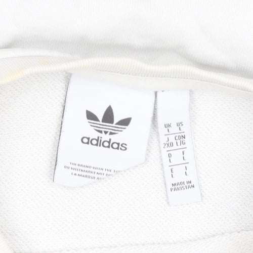 Adidas Men's White Long Sleeve Pullover Sweatshirt Size L