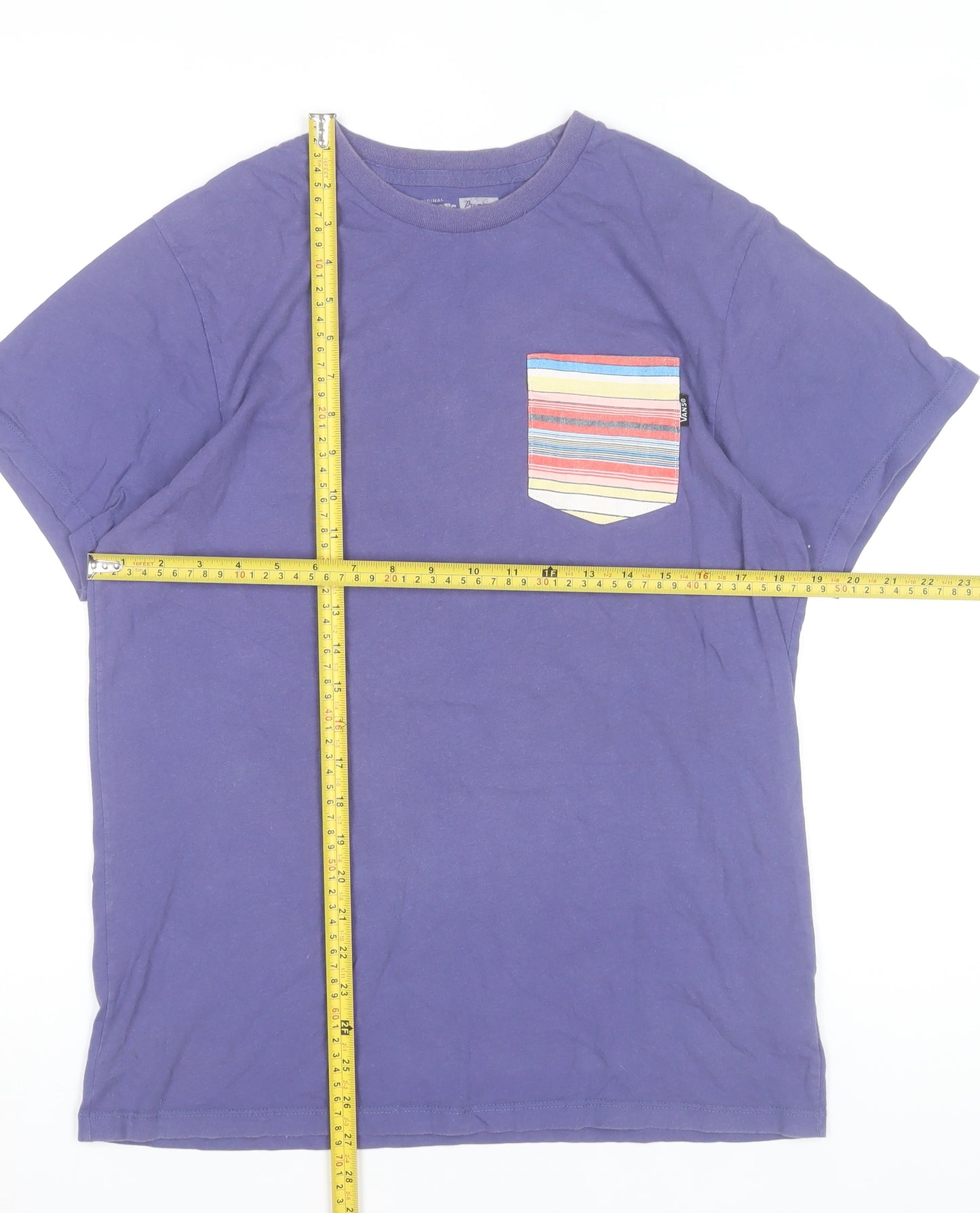 Vans Men's Purple Pocket T-Shirt Size M Cotton Casual