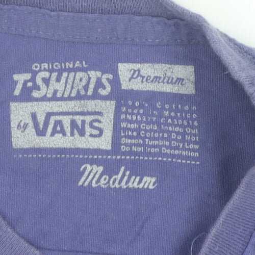 Vans Men's Purple Pocket T-Shirt Size M Cotton Casual