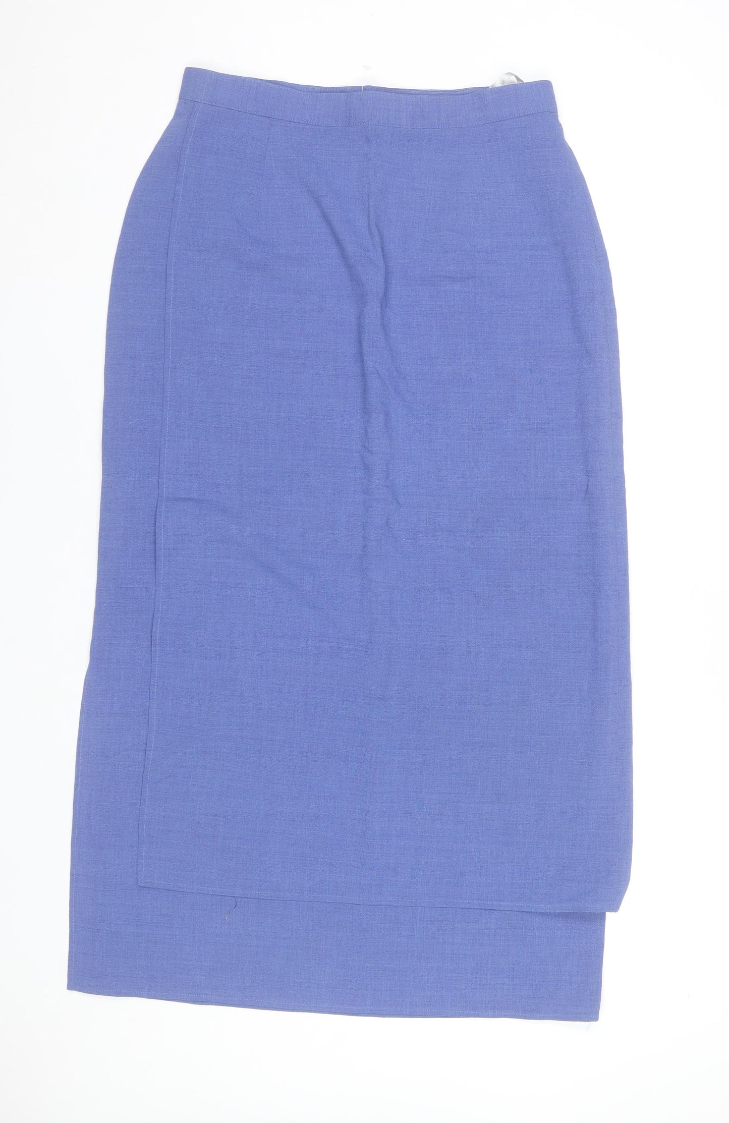Fisser Women Blue Size 12 Pencil Midi Skirt Lined Twill Workwear