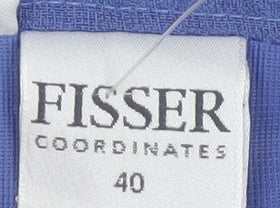 Fisser Women Blue Size 12 Pencil Midi Skirt Lined Twill Workwear