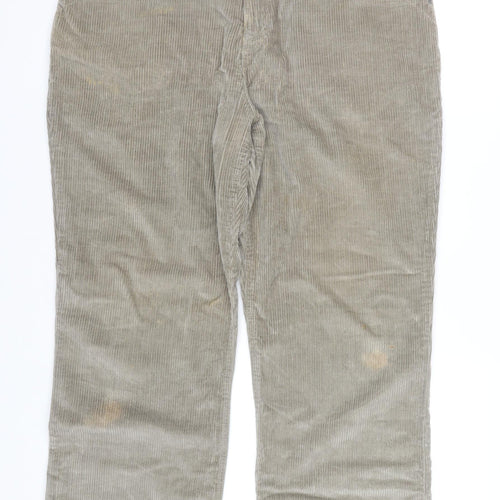 Counter Propaganda Men's Beige Corduroy Trousers 36x32 Relaxed Fit