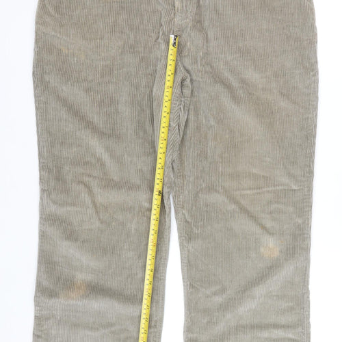 Counter Propaganda Men's Beige Corduroy Trousers 36x32 Relaxed Fit