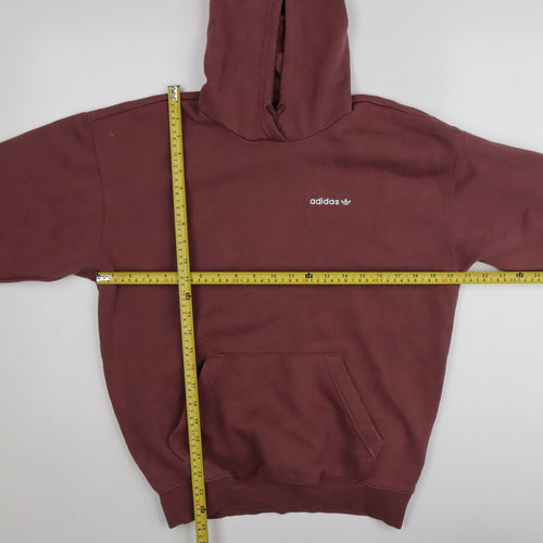 Adidas Womens Burgundy Hoodie XS Cotton Pullover Casual Sweatshirt