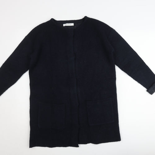 Promod Women’s Black Wool Blend Long Cardigan Size M