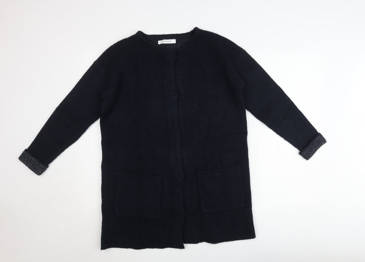 Promod Women’s Black Wool Blend Long Cardigan Size M