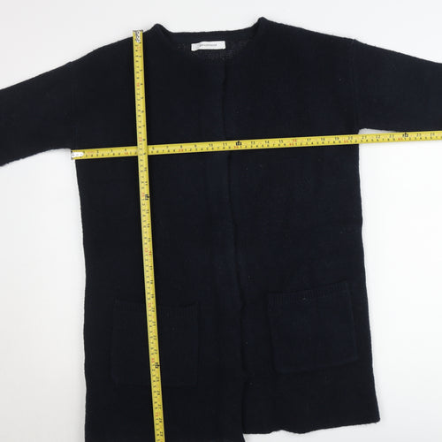 Promod Women’s Black Wool Blend Long Cardigan Size M