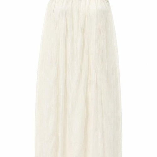 H&M Women’s Ivory Knee Length Slip Dress XS Sheer Tulle Lined