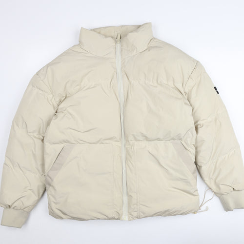 GOODFORNOTHING Women Beige Puffer Jacket M Regular Fit Winter Coat