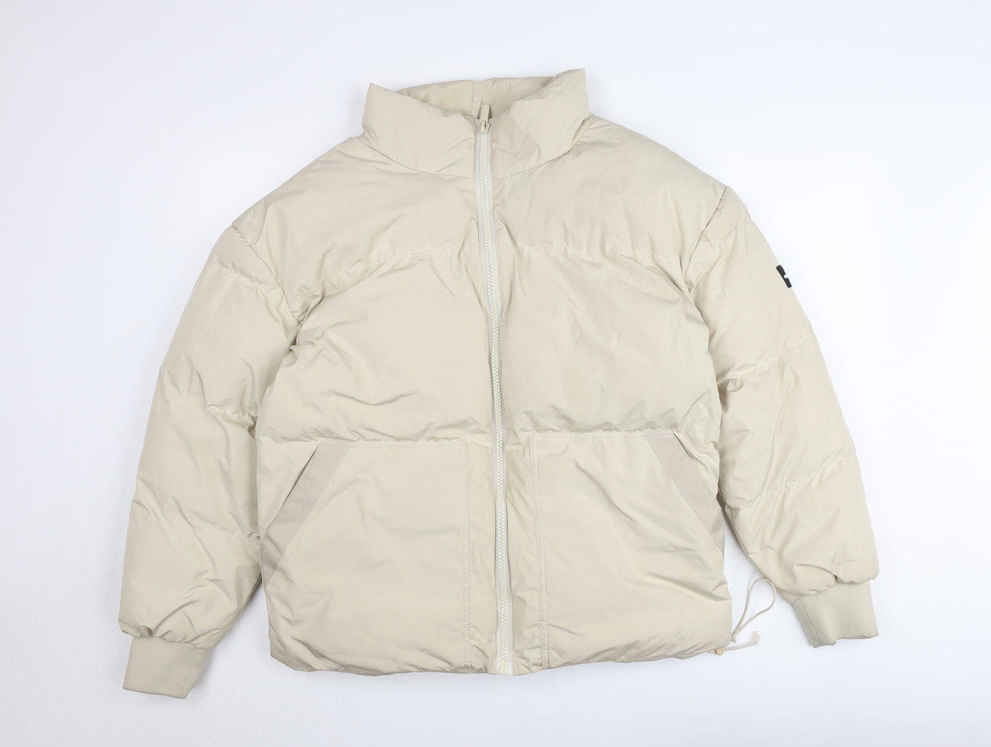 GOODFORNOTHING Women Beige Puffer Jacket M Regular Fit Winter Coat