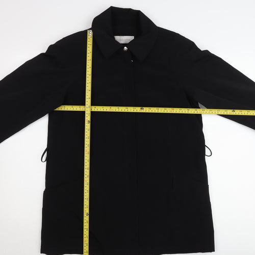 Liz Claiborne Women's Black Mid-Length Cotton Blend Coat Size M