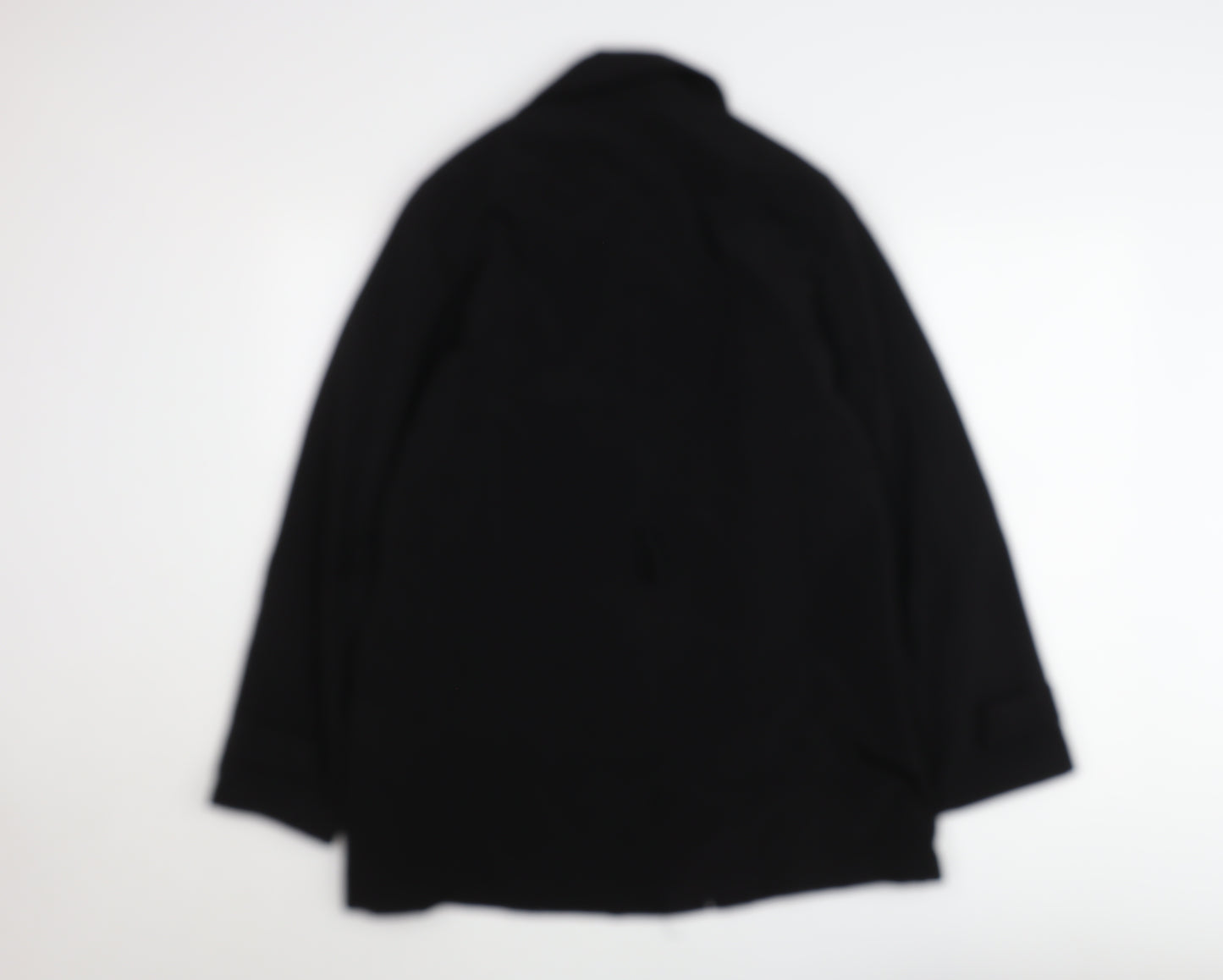 Liz Claiborne Women's Black Mid-Length Cotton Blend Coat Size M