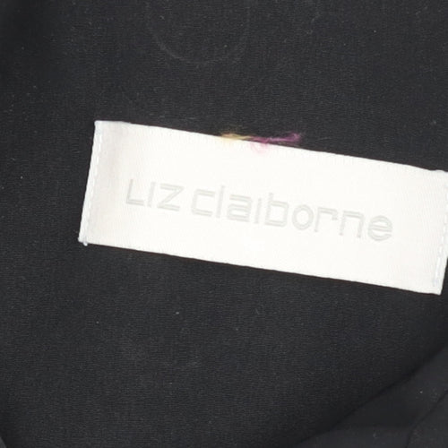 Liz Claiborne Women's Black Mid-Length Cotton Blend Coat Size M