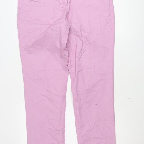 Punto Roma Women Pink Chino Trousers Size 18 Stretch Cotton