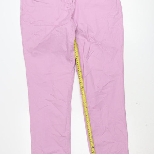Punto Roma Women Pink Chino Trousers Size 18 Stretch Cotton