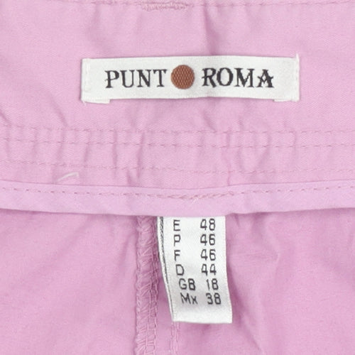 Punto Roma Women Pink Chino Trousers Size 18 Stretch Cotton