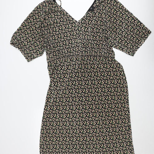 River Island Plus Women’s Black Floral Knee Length Bodycon Dress Size 18