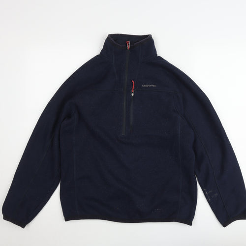 Craghoppers Men's Blue Fleece 1/4 Zip Pullover Sweatshirt Size L