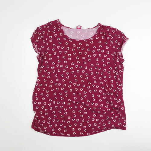 Red Herring Maternity Women's Red Heart Print T-Shirt Size 20