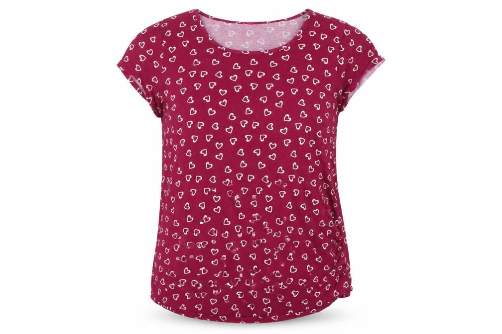Red Herring Maternity Women's Red Heart Print T-Shirt Size 20