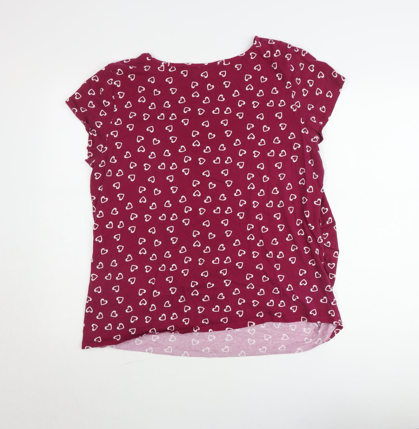 Red Herring Maternity Women's Red Heart Print T-Shirt Size 20