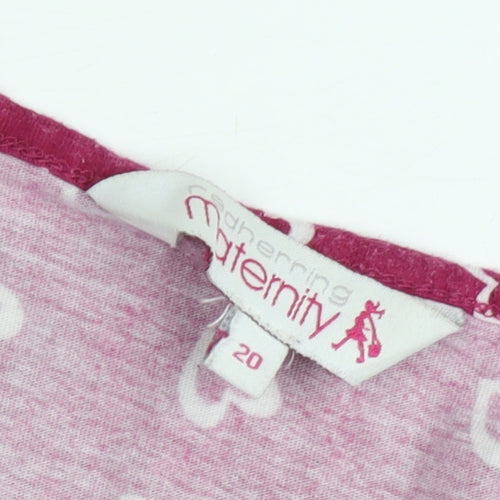 Red Herring Maternity Women's Red Heart Print T-Shirt Size 20
