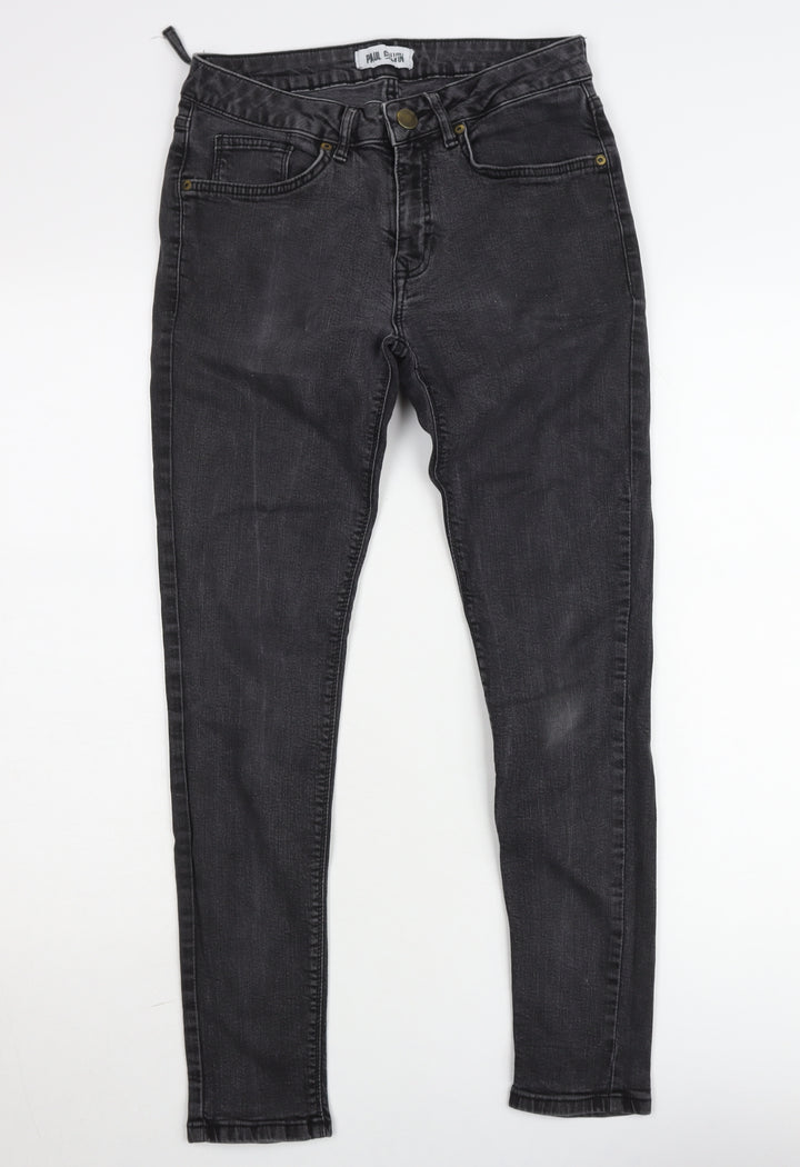 Paul Galvin Women's Black Skinny Jeans Size 14 Regular Fit 30in