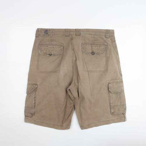 Oakman Men’s Beige 38W Cargo Shorts Vintage Cotton Casual