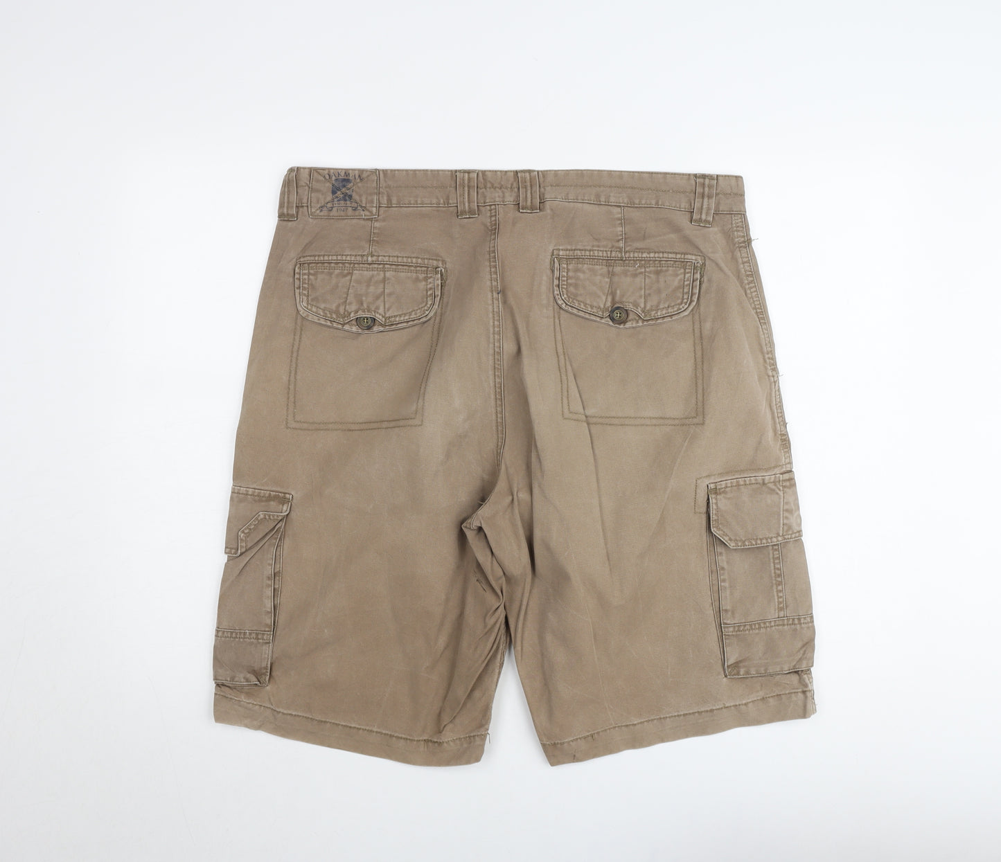 Oakman Men’s Beige 38W Cargo Shorts Vintage Cotton Casual