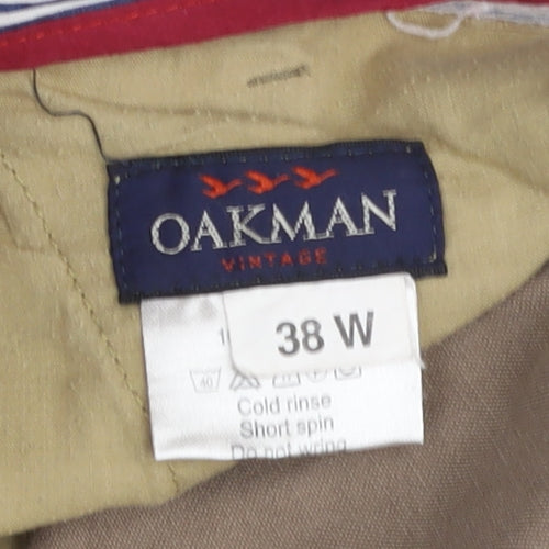 Oakman Men’s Beige 38W Cargo Shorts Vintage Cotton Casual