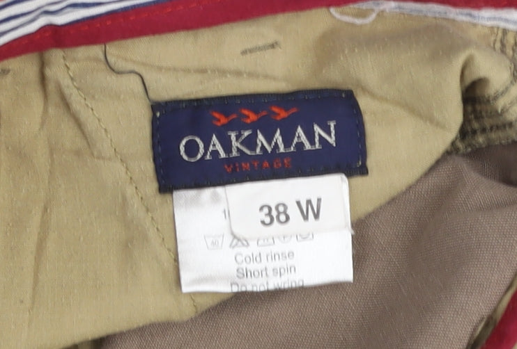 Oakman Men’s Beige 38W Cargo Shorts Vintage Cotton Casual