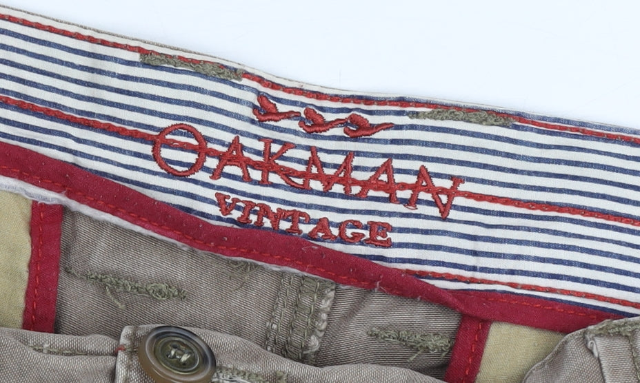 Oakman Men’s Beige 38W Cargo Shorts Vintage Cotton Casual