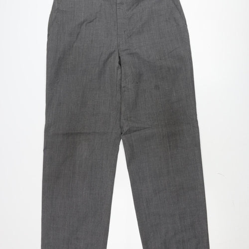 Marks and Spencer Men’s Grey Wool Blend Dress Trousers 34W 33L Regular Fit