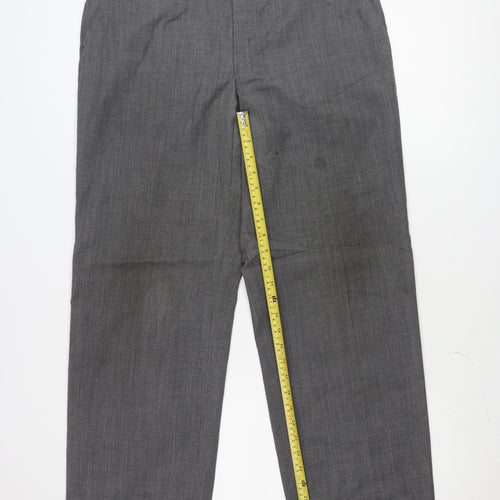 Marks and Spencer Men’s Grey Wool Blend Dress Trousers 34W 33L Regular Fit